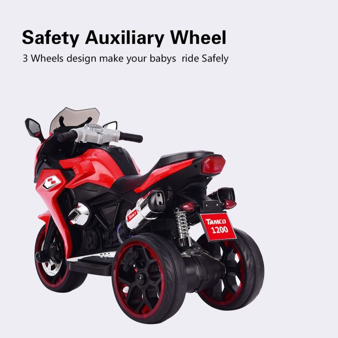TAMCO 12V Kids Electric motorcycle ,ride on motorcycle,Three lighting wheels Kids electric toys BoysGirls Motorcycle, Children Battery Motor Bikes Rechargeable 3 Wheels Ride on Electric Motorcycle - Image 5