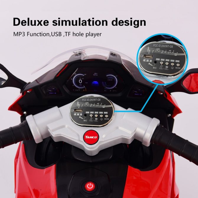 TAMCO 12V Kids Electric motorcycle ,ride on motorcycle,Three lighting wheels Kids electric toys BoysGirls Motorcycle, Children Battery Motor Bikes Rechargeable 3 Wheels Ride on Electric Motorcycle - Image 7
