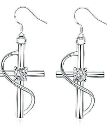 2018 New Cross-border Popular Elongated Cross Earrings