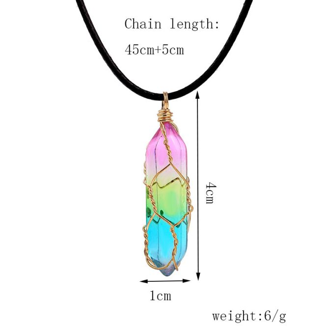 Women's Transparent Geometric Diamond Crystal Necklace - Image 5