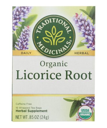 Traditional Medicinals Organic Licorice Root Herbal Tea - 16 Tea Bags - Case Of 6