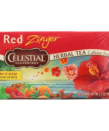 Celestial Seasonings Herbal Tea Caffeine Free Red Zinger - 20 Tea Bags - Case Of 6