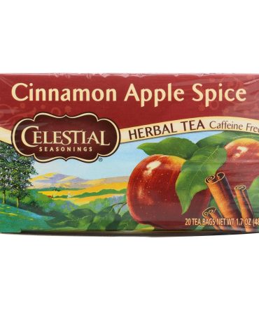 Celestial Seasonings Herbal Tea Caffeine Free Cinnamon Apple Spice - 20 Tea Bags - Case Of 6