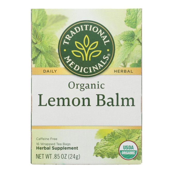Traditional Medicinals Organic Herbal Tea - Lemon Balm Lemon Bal Og2 - Case Of 6 - 16 Bags - Image 2