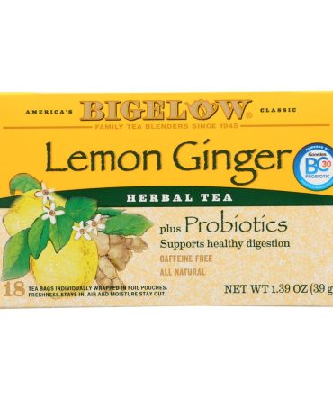 Bigelow Tea Herbal Tea - Plus Lemon Ginger - Case Of 6 - 18 Bag