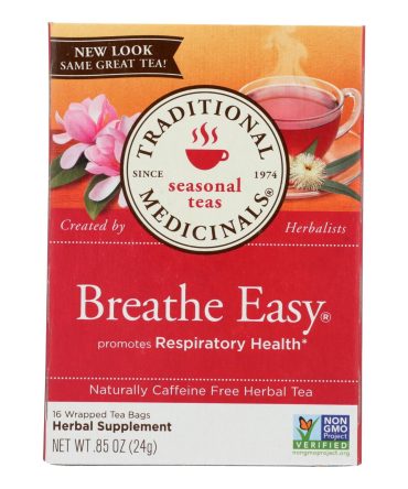 Traditional Medicinals Breathe Easy Herbal Tea - 16 Tea Bags - Case Of 6