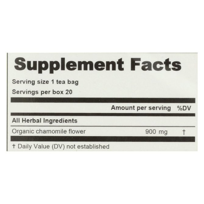 Lifestyle Awareness Herbal Tea - Organic Chamomile - Case Of 6 - 20 Bags - Image 2