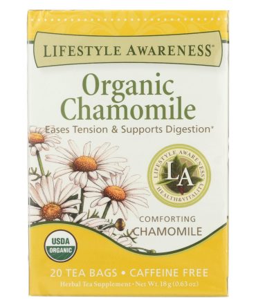 Lifestyle Awareness Herbal Tea - Organic Chamomile - Case Of 6 - 20 Bags