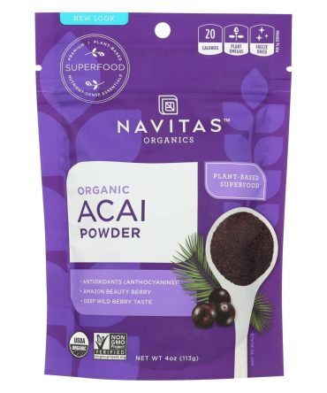 Navitas Naturals Acai Powder - Organic - Freeze-dried - 4 Oz - Case Of 12