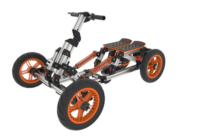 Modular design High-strength material electric innovation kart, more than 20 kinds of assembly methods, suitable for outdoor sports, parent-child interaction - Image 3