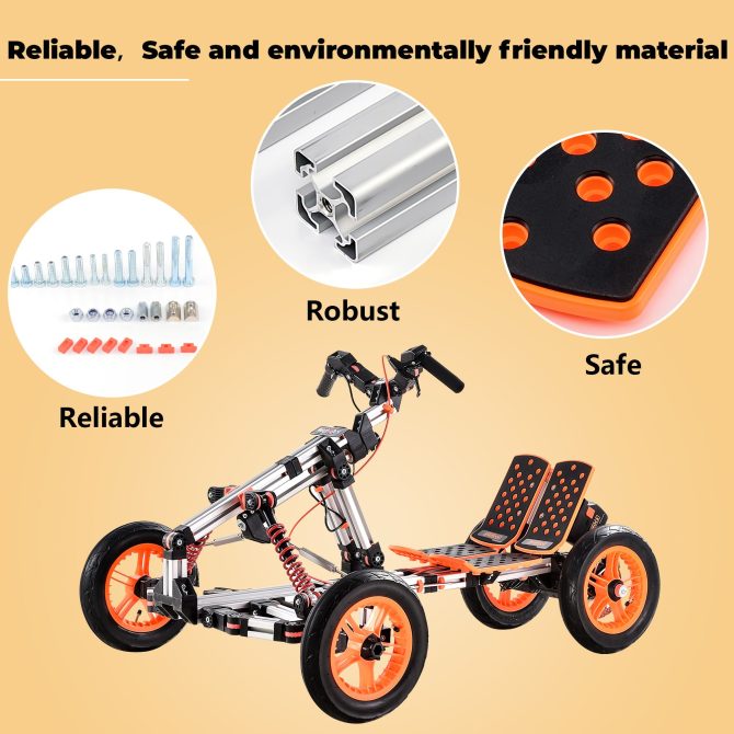 Modular design High-strength material electric innovation kart, more than 20 kinds of assembly methods, suitable for outdoor sports, parent-child interaction - Image 13