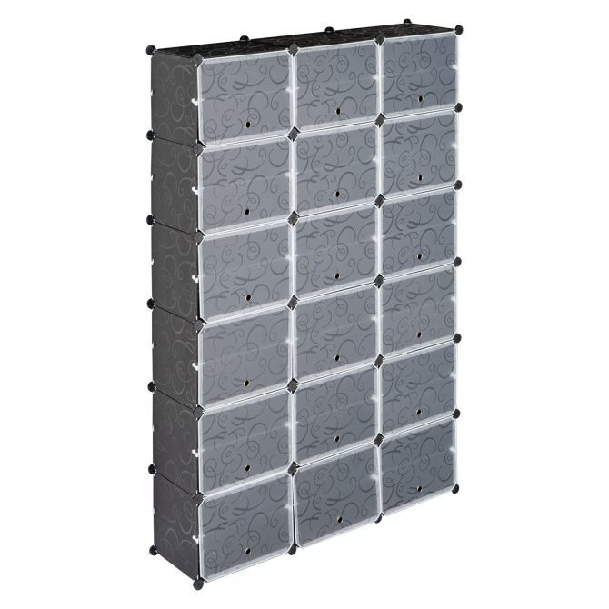 12-Tier Portable 72 Pair Shoe Rack Organizer 36 Grids Tower Shelf Storage Cabinet Stand Expandable for Heels, Boots, Slippers, Black - Image 3