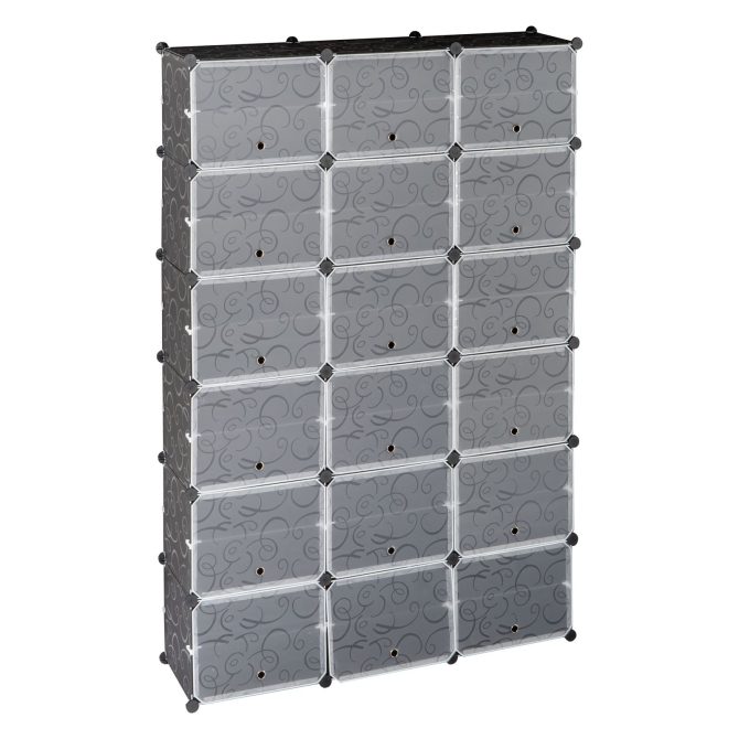 12-Tier Portable 72 Pair Shoe Rack Organizer 36 Grids Tower Shelf Storage Cabinet Stand Expandable for Heels, Boots, Slippers, Black - Image 5