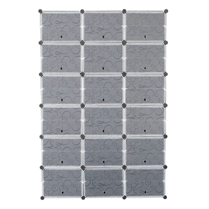 12-Tier Portable 72 Pair Shoe Rack Organizer 36 Grids Tower Shelf Storage Cabinet Stand Expandable for Heels, Boots, Slippers, Black - Image 6