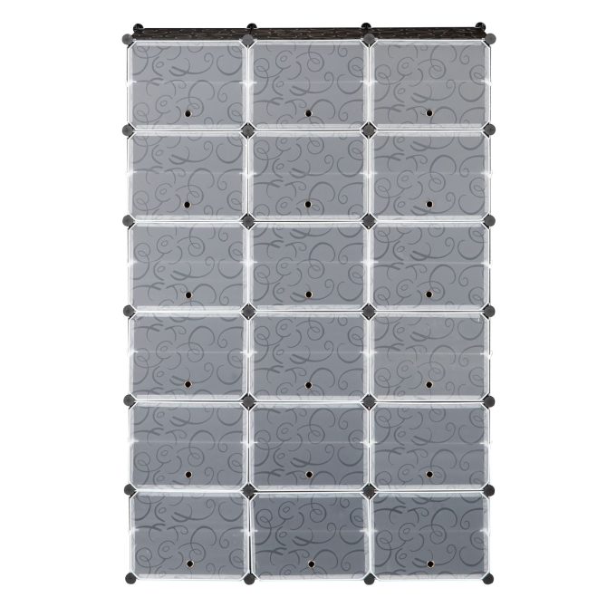 12-Tier Portable 72 Pair Shoe Rack Organizer 36 Grids Tower Shelf Storage Cabinet Stand Expandable for Heels, Boots, Slippers, Black - Image 8