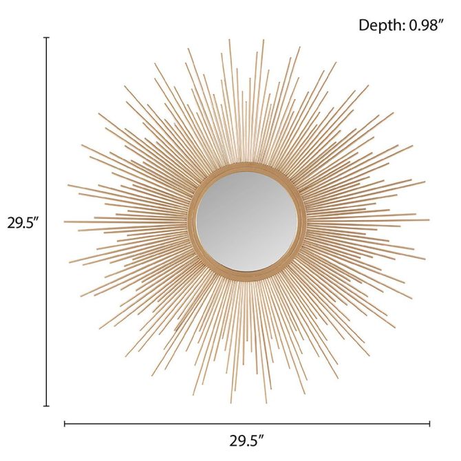 Sunburst Wall Decor Mirror 14.5"D - Image 11
