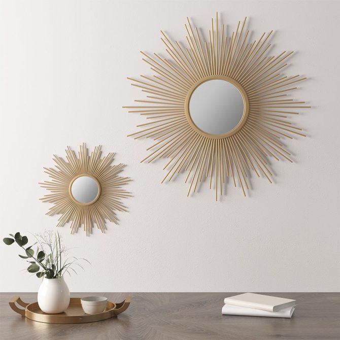 Sunburst Wall Decor Mirror 14.5"D - Image 9