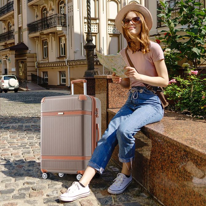 Hardshell Luggage Sets 3 Piece double spinner 8 wheels Suitcase with TSA Lock Lightweight 20''24''28'' - Image 10