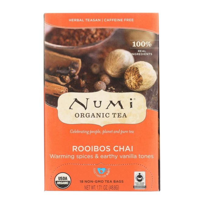 Numi Tea Organic Herbal Tea - Rooibos Chai - Case Of 6 - 18 Bags - Image 2