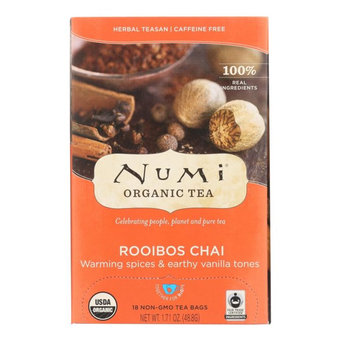 Numi Tea Organic Herbal Tea - Rooibos Chai - Case Of 6 - 18 Bags - Image 4