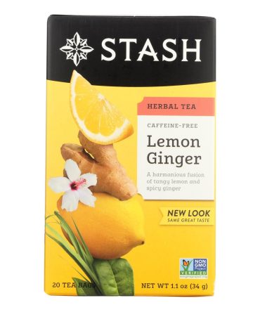 Stash Tea - Herbal - Lemon Ginger - 20 Bags - Case Of 6