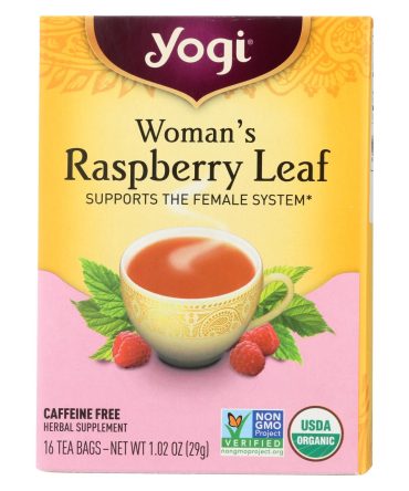 Yogi Organic Woman's Herbal Tea Raspberry Leaf - 16 Tea Bags - Case Of 6