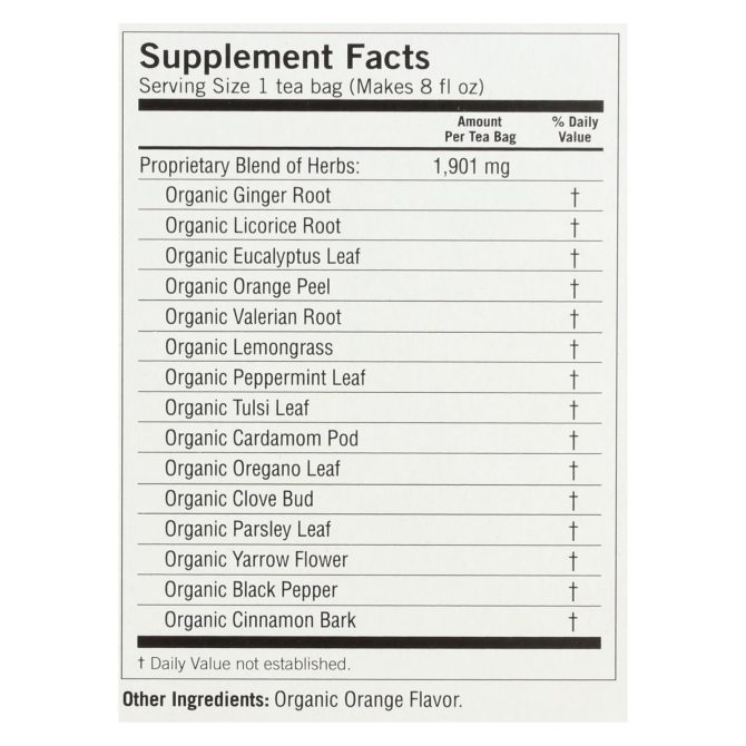 Yogi Organic Cold Season Herbal Tea Caffeine Free - 16 Tea Bags - Case Of 6 - Image 2