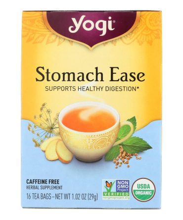 Yogi Organic Stomach Ease Herbal Tea - 16 Tea Bags - Case Of 6