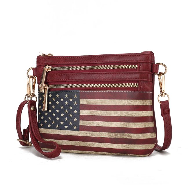 MKF Collection Alisson Vegan Leather Women FLAG Crossbody-Wristlet Bag by Mia K - Image 37