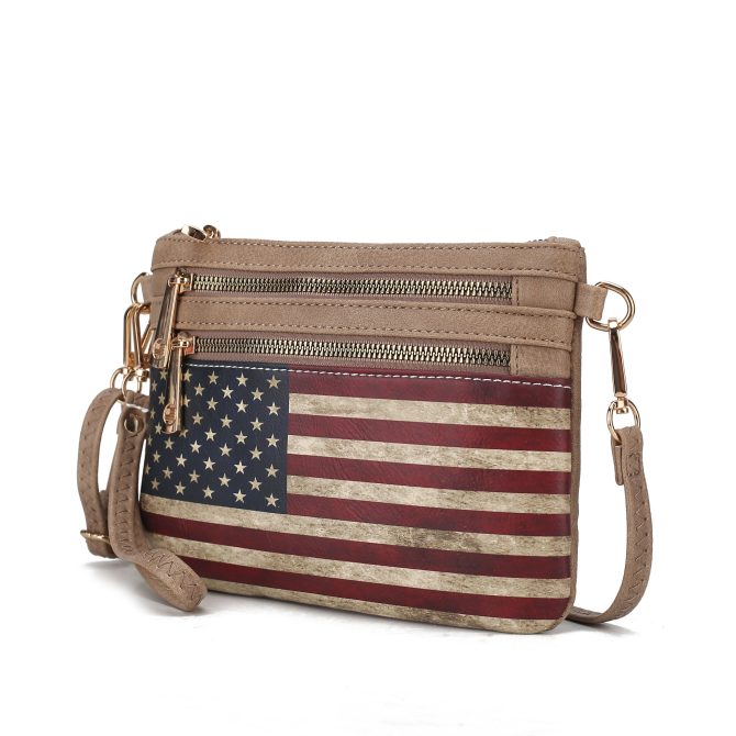 MKF Collection Alisson Vegan Leather Women FLAG Crossbody-Wristlet Bag by Mia K - Image 55