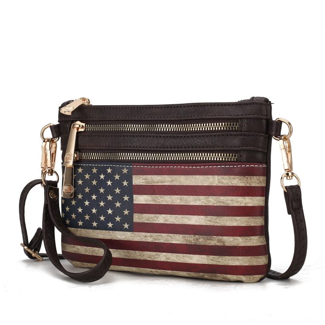 MKF Collection Alisson Vegan Leather Women FLAG Crossbody-Wristlet Bag by Mia K - Image 31