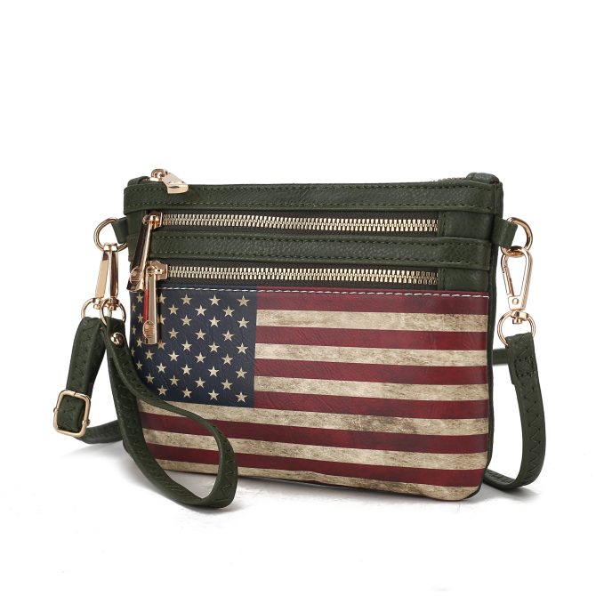 MKF Collection Alisson Vegan Leather Women FLAG Crossbody-Wristlet Bag by Mia K - Image 25