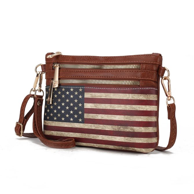 MKF Collection Alisson Vegan Leather Women FLAG Crossbody-Wristlet Bag by Mia K - Image 43