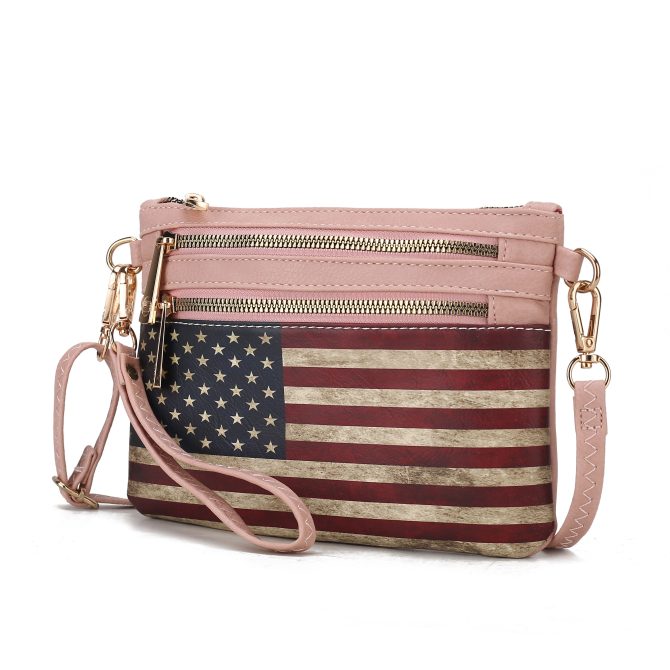 MKF Collection Alisson Vegan Leather Women FLAG Crossbody-Wristlet Bag by Mia K - Image 19