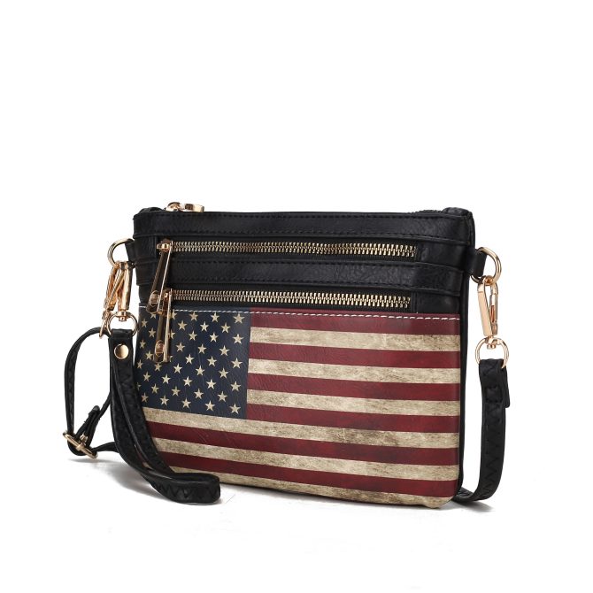 MKF Collection Alisson Vegan Leather Women FLAG Crossbody-Wristlet Bag by Mia K - Image 7