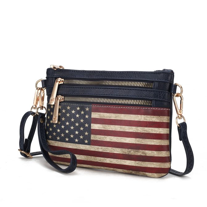MKF Collection Alisson Vegan Leather Women FLAG Crossbody-Wristlet Bag by Mia K - Image 13