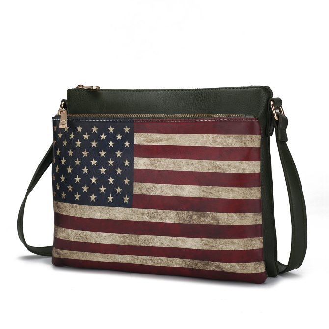 MKF Collection Madeline Printed Flag Vegan Leather Women Crossbody Bag by Mia K - Image 31