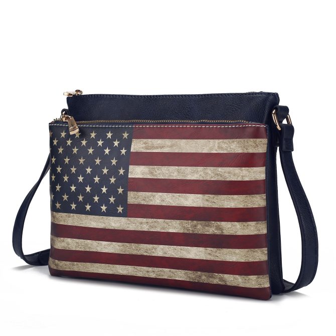 MKF Collection Madeline Printed Flag Vegan Leather Women Crossbody Bag by Mia K - Image 19