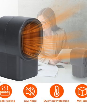 500W Portable Electric Space Heater Mini Desktop Fan Heater Personal Small Space Heater for Home Office