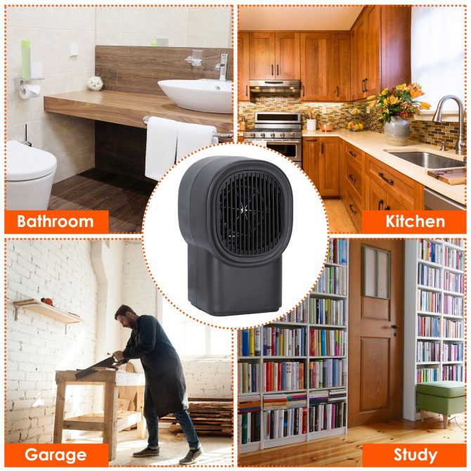500W Portable Electric Space Heater Mini Desktop Fan Heater Personal Small Space Heater for Home Office - Image 5