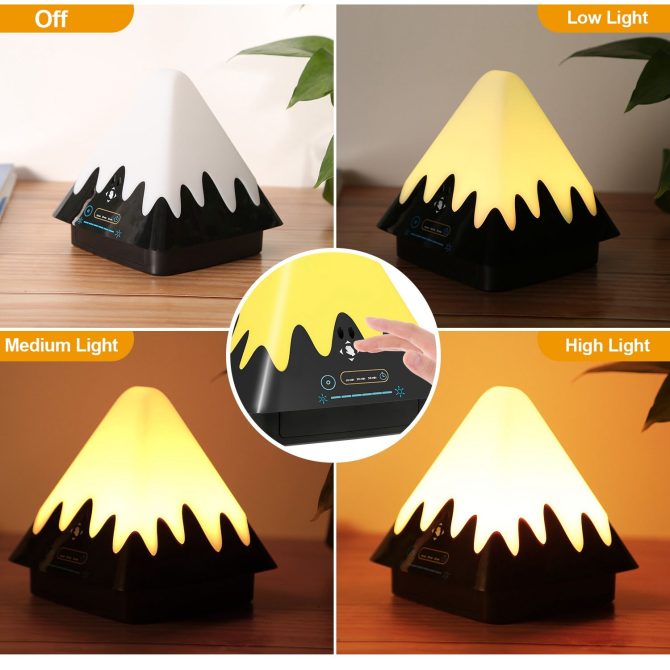 Touch Control Night Light 8-Color Change 6 Level Dimmable Light Brightness Table Lamp Portable Timer Lamp - Image 3