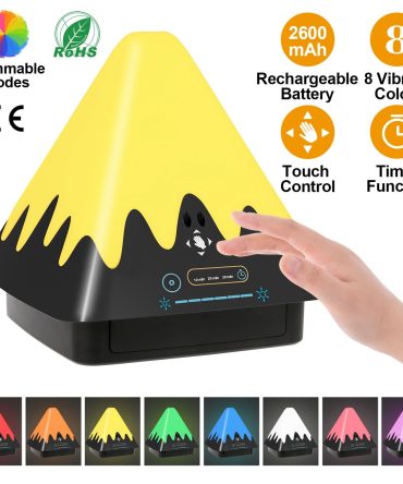 Touch Control Night Light 8-Color Change 6 Level Dimmable Light Brightness Table Lamp Portable Timer Lamp