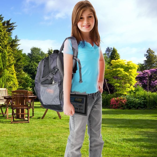 Unisex School Backpack Casual Travel Shoulder Bag W/ Adjustable Straps Dual-Water Bottle Pouch - Image 5