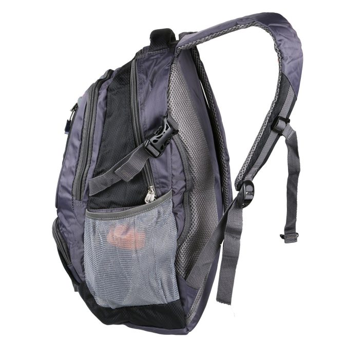 Unisex School Backpack Casual Travel Shoulder Bag W/ Adjustable Straps Dual-Water Bottle Pouch - Image 8