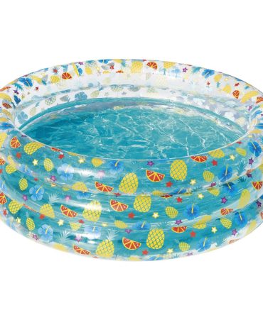 59x21in Inflatable Swimming Pool Blow Up Family Pool For 3 Kids Foldable Swim Ball Pool Center