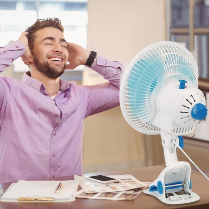 Clip On Fan 2 Speeds Quiet Clamp Fan Adjustable Tilt Auto Shaking Fan Wall Mount Personal Fan - Image 14