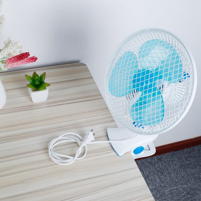 Clip On Fan 2 Speeds Quiet Clamp Fan Adjustable Tilt Auto Shaking Fan Wall Mount Personal Fan - Image 15