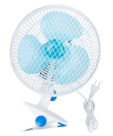 Clip On Fan 2 Speeds Quiet Clamp Fan Adjustable Tilt Auto Shaking Fan Wall Mount Personal Fan
