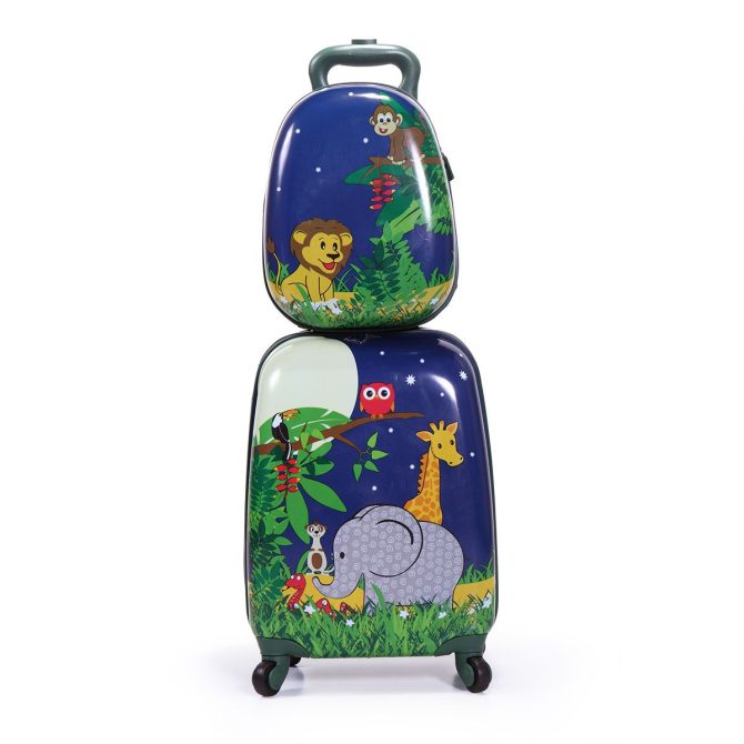 2 PCS Kids Luggage Set, 12" Backpack and 16" Spinner Case with 4 Universal Wheels, Travel Suitcase for Boys Girls - Image 2