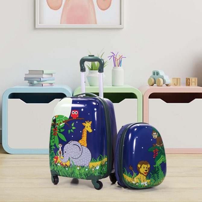 2 PCS Kids Luggage Set, 12" Backpack and 16" Spinner Case with 4 Universal Wheels, Travel Suitcase for Boys Girls - Image 10